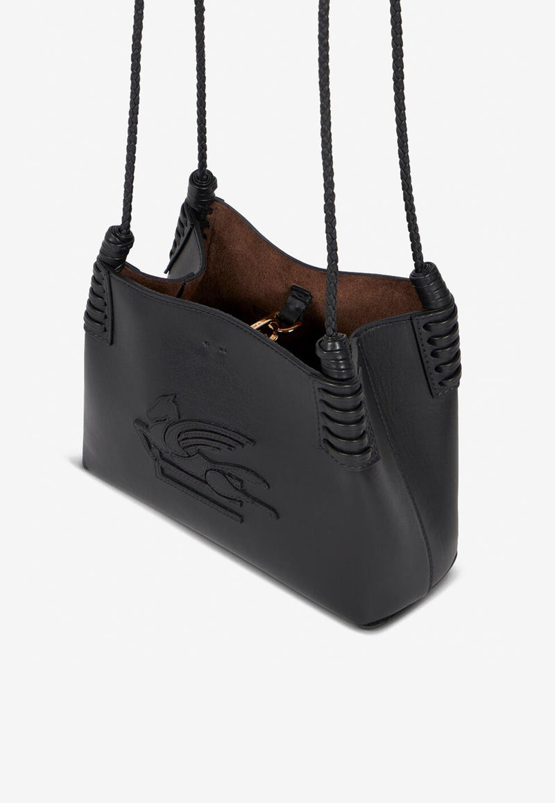 Etro Mini Libra Calf Leather Shoulder Bag Black WP1D0041-AP264 N0000