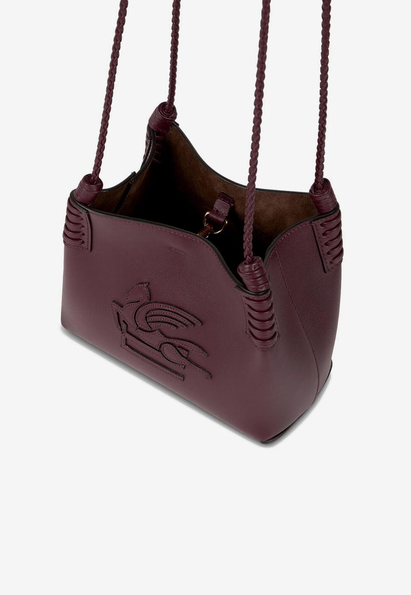 Etro Mini Libra Calf Leather Tote Bag Bordeaux WP1D0041-AP264 R0108