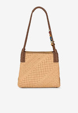 Etro Small Libra Raffia Shoulder Bag Camel WP1D0052-AE310 Y0412