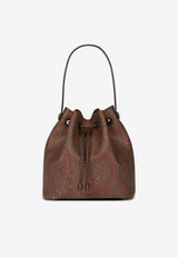 Etro Small Paisley Jacquard Bucket Bag Brown WP1E0008-AA001 M0019