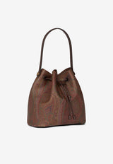 Etro Small Paisley Jacquard Bucket Bag Brown WP1E0008-AA001 M0019