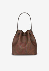Etro Small Paisley Jacquard Bucket Bag Brown WP1E0008-AA001 M0019