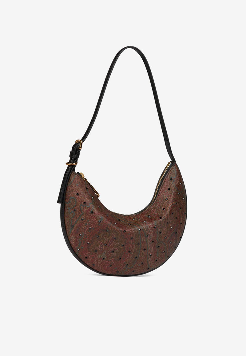Etro Small Essential Paisley Jacquard Hobo Bag Black WP1I0002-AE227 N0000
