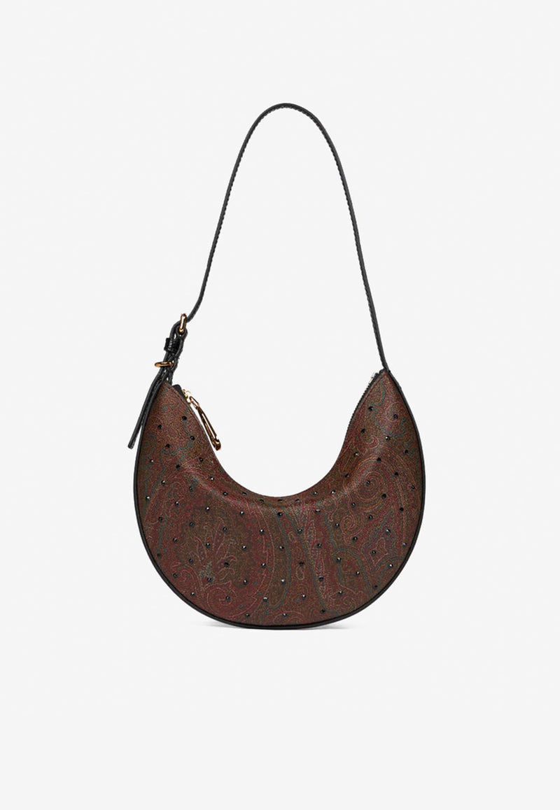 Etro Small Essential Paisley Jacquard Hobo Bag Black WP1I0002-AE227 N0000