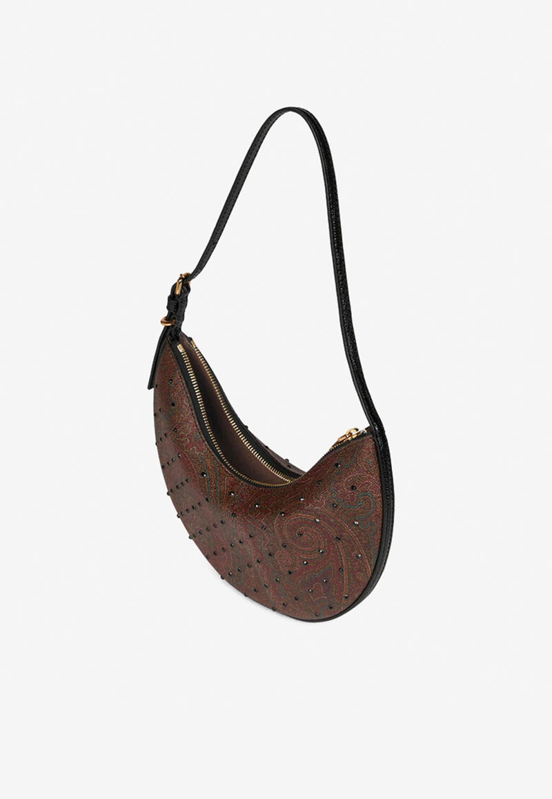 Etro Small Essential Paisley Jacquard Hobo Bag Black WP1I0002-AE227 N0000