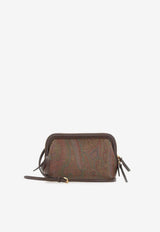 Etro Paisley Jacquard Coated Canvas Shoulder Bag Brown WP2C0020-AA001 M0019