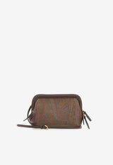 Etro Paisley Jacquard Coated Canvas Shoulder Bag Brown WP2C0020-AA001 M0019