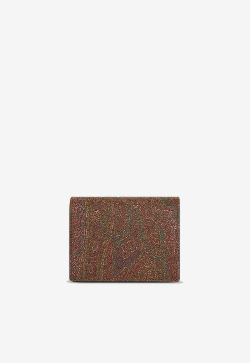 Etro Paisley Jacquard Bi-Fold Wallet Brown WP2D0008AA001M0019BROWN