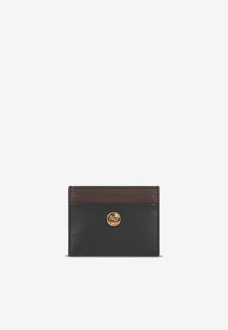 Etro Small Two-Tone Leather Cardholder Black WP2E0001-AP287 N0000