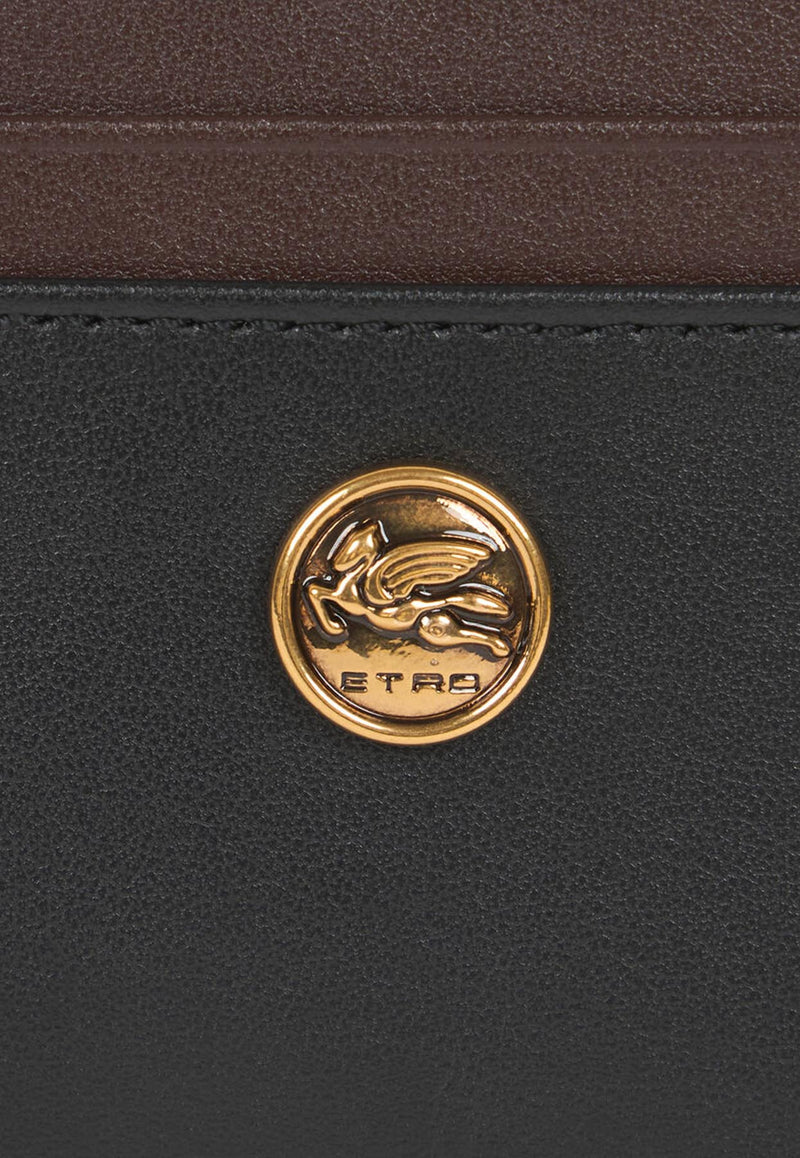 Etro Small Two-Tone Leather Cardholder Black WP2E0001-AP287 N0000