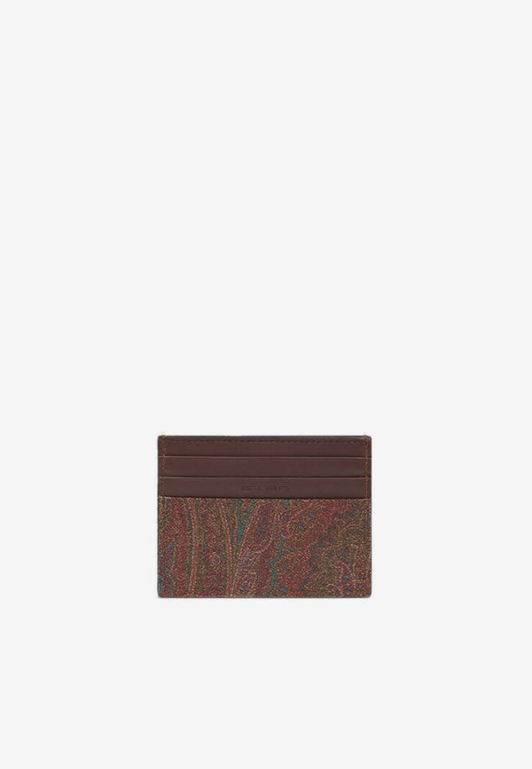 Etro Paisley Jacquard Cardholder WP2E0001DARK BROWN