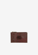 Etro Paisley Jacquard Zip Cardholder Brown WP2E0002-AA001 M0019