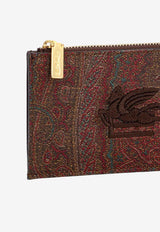Etro Paisley Jacquard Zip Cardholder Brown WP2E0002-AA001 M0019