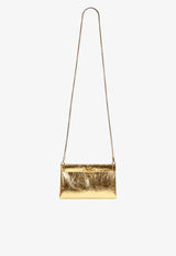 Etro Mini Clutch Talk in Laminated Leather Gold WP2S0003-AP414 S0998