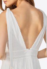 Poupette St Barth Perla V-neck Maxi Dress White WPER26LCJWIN_WHITE