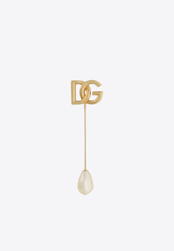 Dolce & Gabbana DG Logo Pearl Brooch Gold WPP6X1 W1111 ZOO00
