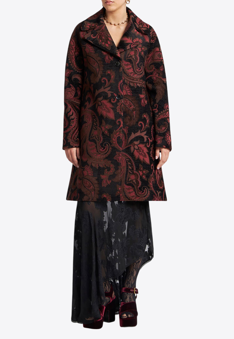 Etro Chenille Jacquard Single-Breasted Coat Black WRAA0002-99TJEA9 S9810