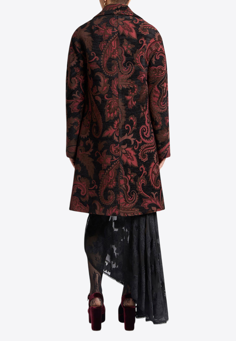 Etro Chenille Jacquard Single-Breasted Coat Black WRAA0002-99TJEA9 S9810