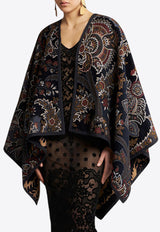 Etro Reversible Floral Jacquard Cape Multicolor WRBD001299TJE81S9883BLACK