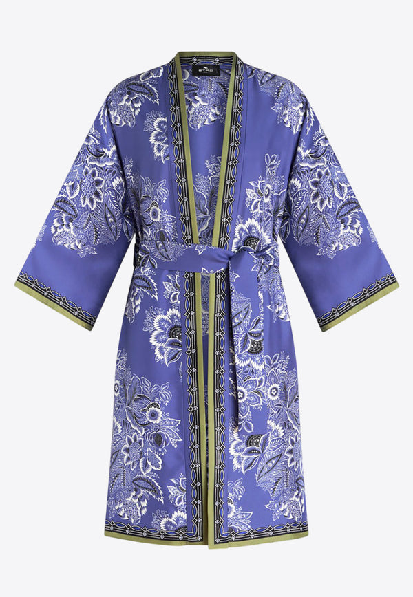 Etro Kesa Silk Twill Maxi Robe WRBE0003-AK010 X0883