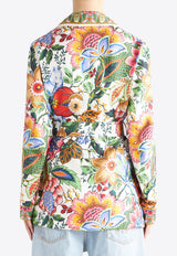 Etro Floral Silk Twill Belted Blazer WRCA0017-AK240 X0800