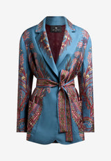 Etro Silk Twill Wraparound Jacket with Floral Paisley Print WRCA0017-AKA46 X0883