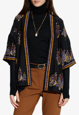 Etro Printed Silk Kimono Black WRCA0025-AKE43 X0813