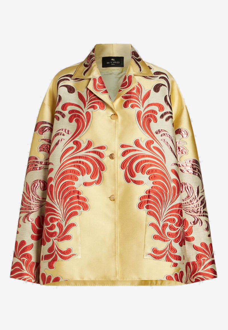 Etro Single-Breasted Jacquard Jacket Multicolor WRCA0029_99TFD02_S9840