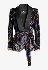 Etro Paisley Jacquard Velvet Tuxedo Blazer Black WRCA0091-99SADH7 N0000