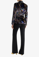Etro Paisley Jacquard Velvet Tuxedo Blazer Black WRCA0091-99SADH7 N0000