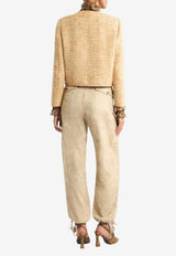 Etro Cropped Tweed Jacket Multicolor WRCA0112-99TJEI7 S9820