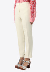 Etro Straight-Leg Tailored Pants White WREA0002-99TUDH3 W0275