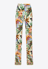 Etro High-Waisted Floral Pants WREA0006-99SPD52 X0800