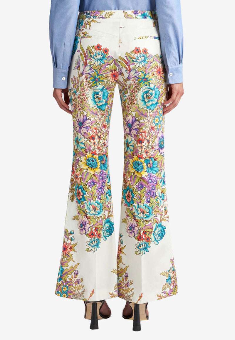 Etro Floral Print Flared Pants WREA0011-99SAE85 X0800 Multicolor