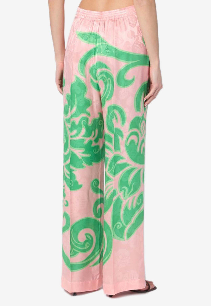 Etro Wide-Leg Printed Pants Pink WREA0014AK731/Q_ETRO-X0875
