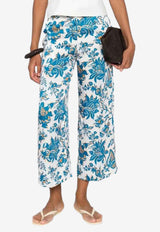 Etro Floral Print Cropped Pants Multicolor WREA0016-99SASW2 X0807