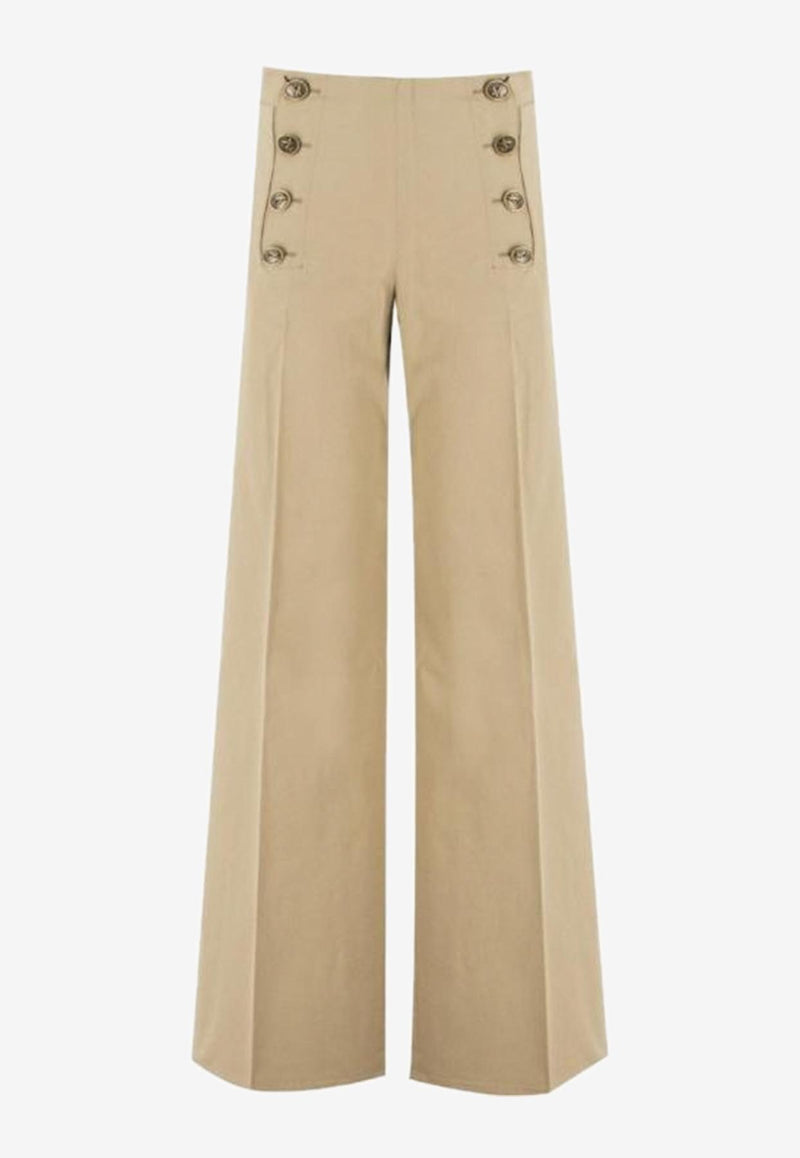 Etro Tailored Pants with Pegaso-Buttons Beige WREA0040-99TUEG0 M0208