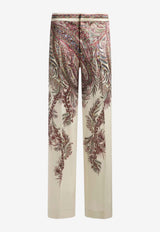 Printed Satin Palazzo Pants