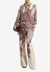 Printed Satin Palazzo Pants
