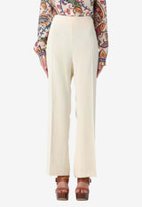 Etro Flared Tailored Pants Cream WREA0069-99TUDH3 W0275