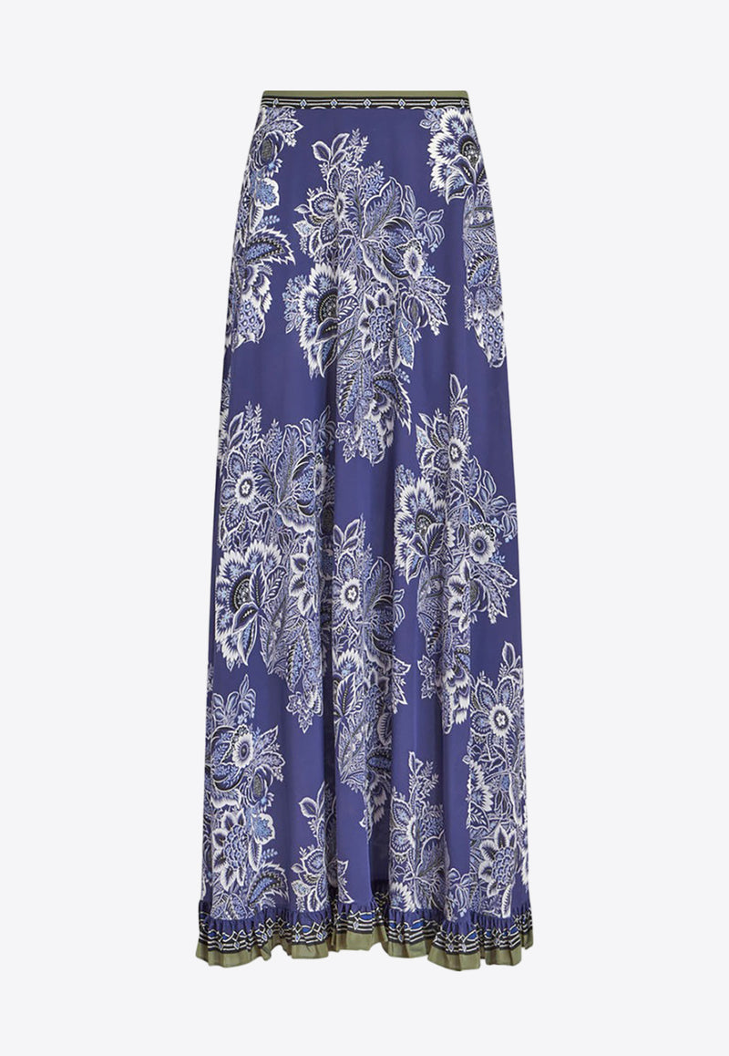 Etro Silk Bandanna Bouquet Maxi Skirt WRFA0027-99SP143 X0883