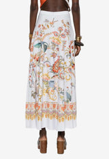 Etro Floral Half-Circle Midi Skirt Multicolor WRFA0037-AKG69 X0882