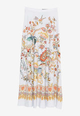 Etro Floral Half-Circle Midi Skirt Multicolor WRFA0037-AKG69 X0882