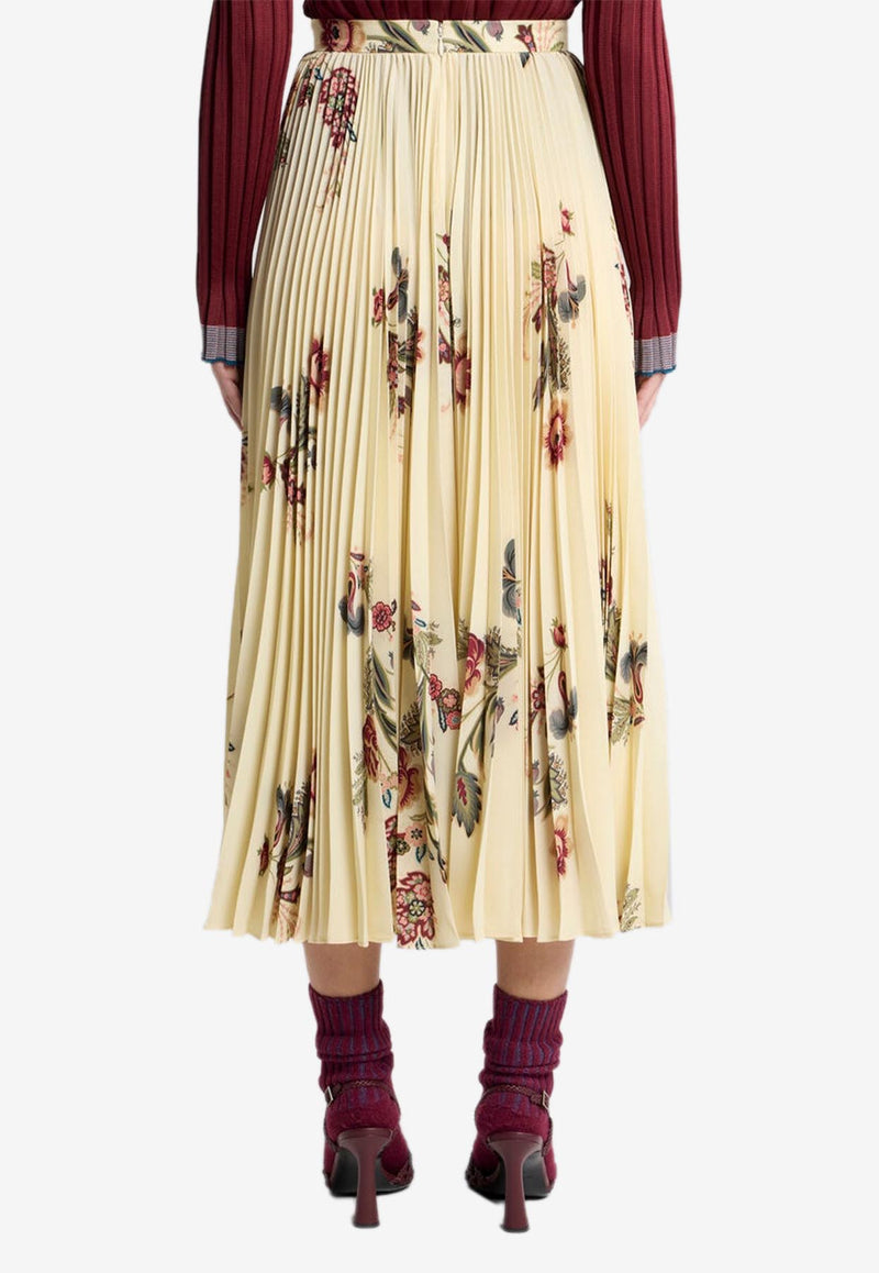 Etro Pleated Sable Skirt with Print  WRFA0058-99SASO9 X0804