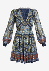 Etro Printed Long-Sleeved Mini Dress WRHA0020-99SPA05 X0883 Multicolor