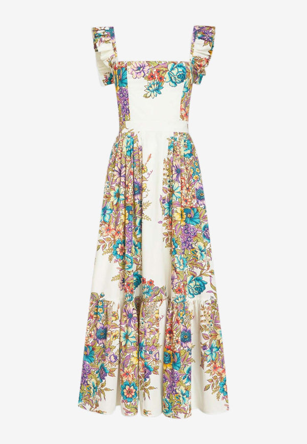 Etro Floral Print Maxi Dress WRHA0034-99SA578 X0800 Multicolor