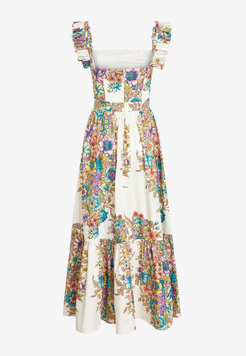 Etro Floral Print Maxi Dress WRHA0034-99SA578 X0800 Multicolor