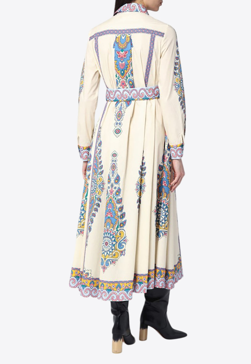 Etro Paisley Print Midi Shirt Dress Multicolor WRHA0195AV622/Q_ETRO-X0800