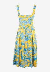 Etro Paisley Print Midi Dress Multicolor WRHA0253-99SA5I1 X0841