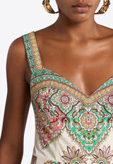 Etro Paisley Print Sleeveless Midi Dress White WRHA0253-99SP5C0 X0802